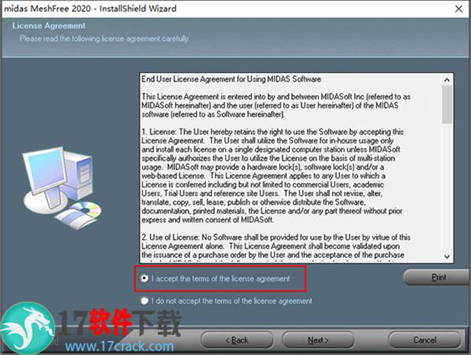 Midas MeshFree 2020 R1中文破解版下载 v410.1(附安装教程（含激活方法）)